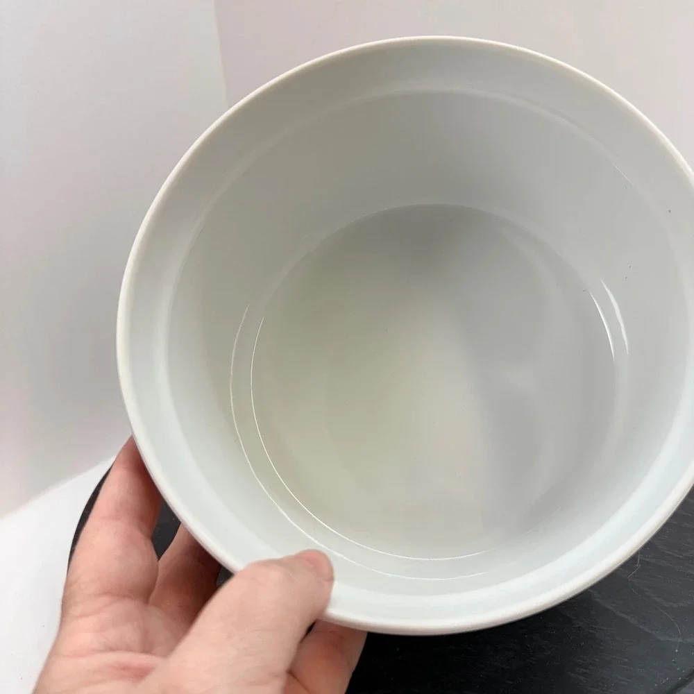 Royal Worcester Evesham Green rim Vale Porcelain‎ Souffle Dish 7 inch England